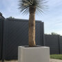 Planter Smooth wit vierkant buiten